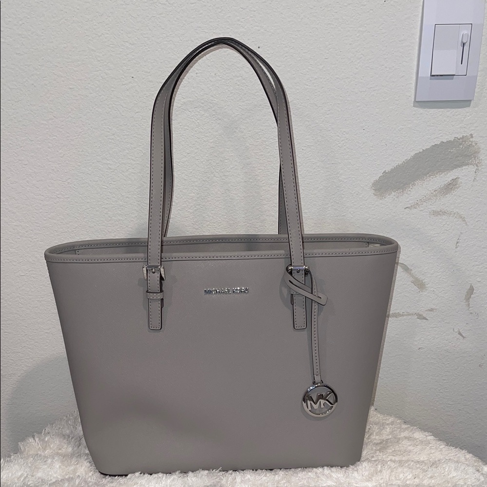Michael Kors Gray Tote Bag - Classic Saffiano Leather